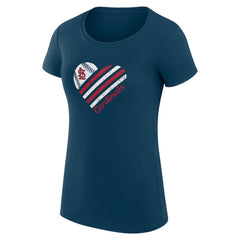 Navy St. Louis Cardinals G-III 4Her by Carl Banks Women's Super-Slim Fit Lightweight Heart Graphic T-Shirt