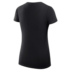 Black Cincinnati Reds G-III 4Her by Carl Banks Women's Super-Slim Fit Lightweight Heart V-Neck T-Shirt