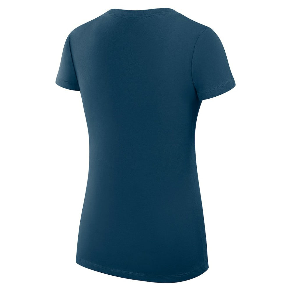 Navy Cleveland Guardians G-III 4Her by Carl Banks Women's Super-Slim Fit Lightweight Heart V-Neck T-Shirt