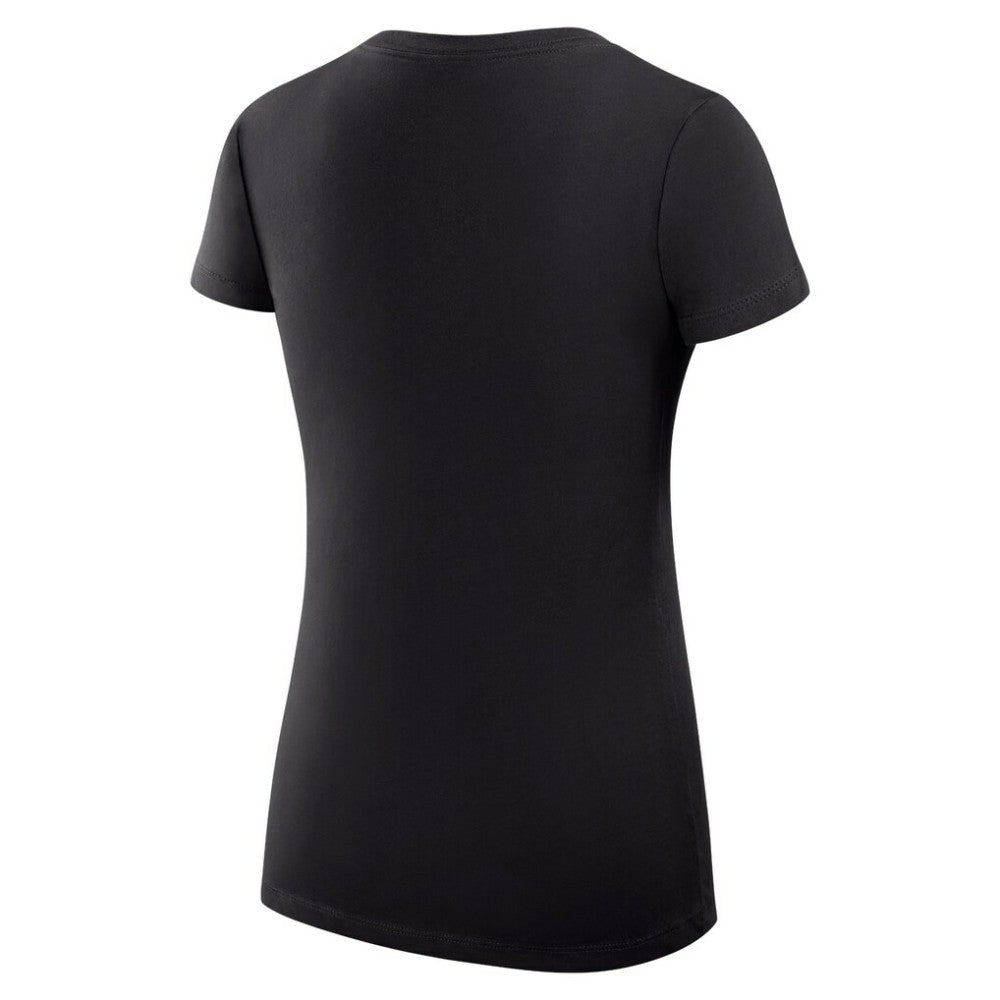 Black Miami Marlins G-III 4Her by Carl Banks Women's Super-Slim Fit Lightweight Heart V-Neck T-Shirt