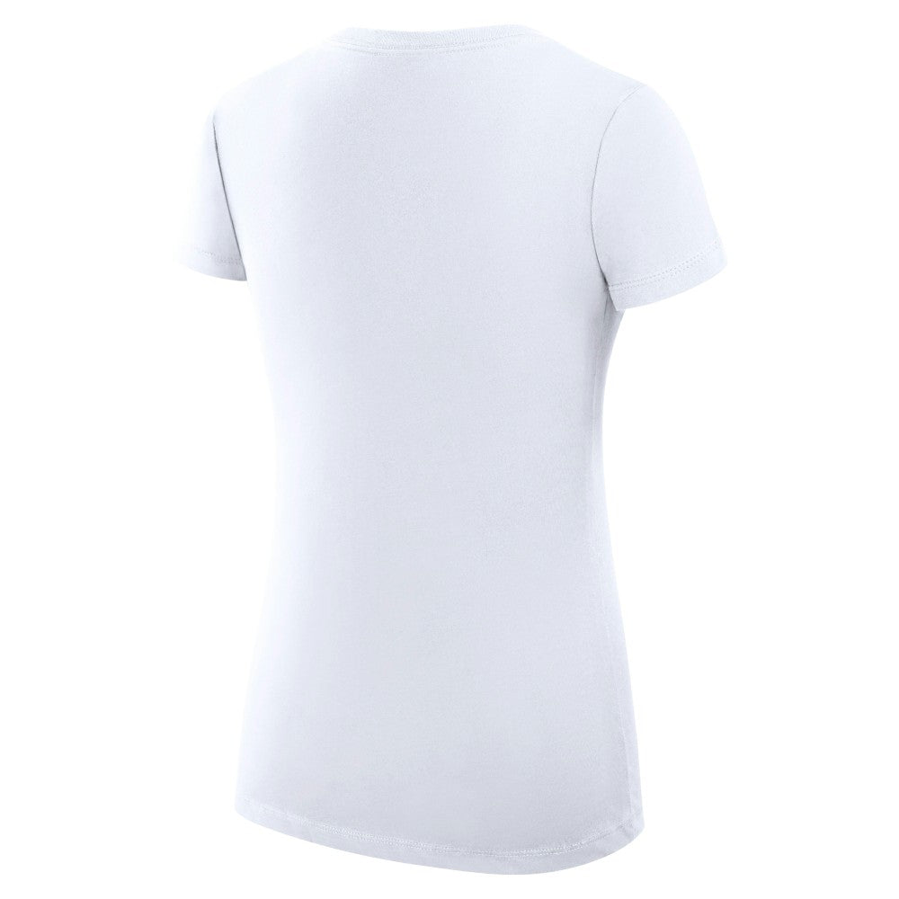 White Milwaukee Brewers G-III 4Her by Carl Banks Women's Super-Slim Fit Lightweight Heart V-Neck T-Shirt