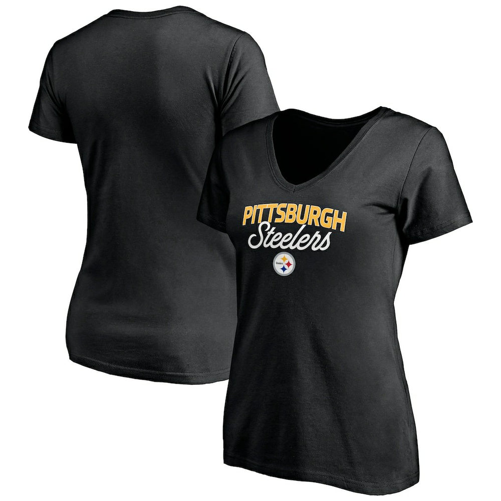 Women's Depth Chart V-Neck T-Shirt - Pittsburgh Steelers T-shirts