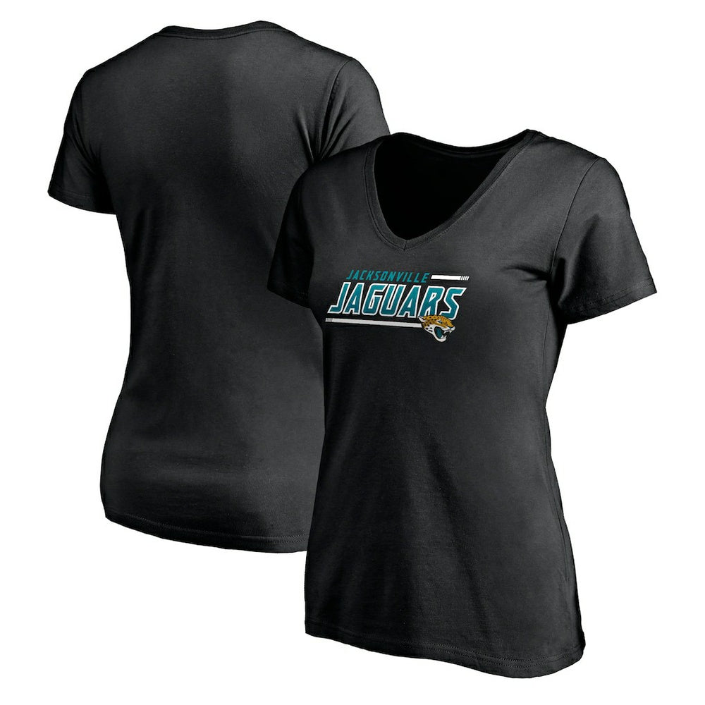 Women's Mascot In Bounds V-Neck T-Shirt - Jacksonville Jaguars T-shirts