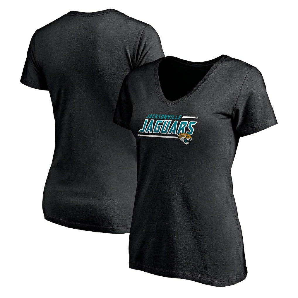 Women's Mascot In Bounds V-Neck T-Shirt - Jacksonville Jaguars T-shirts