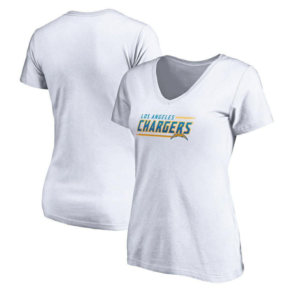 Women's Mascot In Bounds V-Neck T-Shirt - Los Angeles Chargers T-shirts