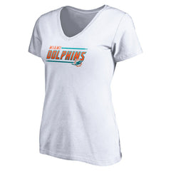 Women's Mascot In Bounds V-Neck T-Shirt - Miami Dolphins T-shirts