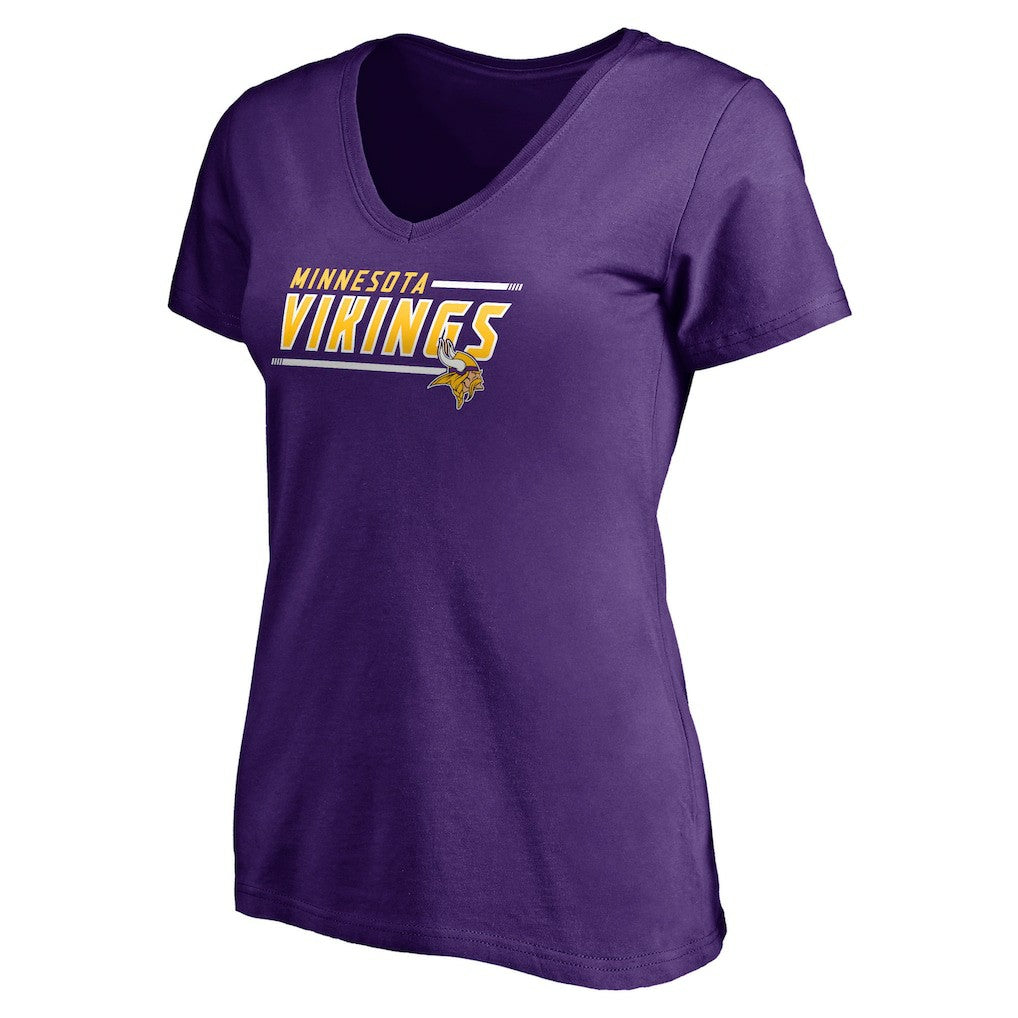 Women's Mascot In Bounds V-Neck T-Shirt - Minnesota Vikings T-shirts