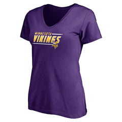 Women's Mascot In Bounds V-Neck T-Shirt - Minnesota Vikings T-shirts