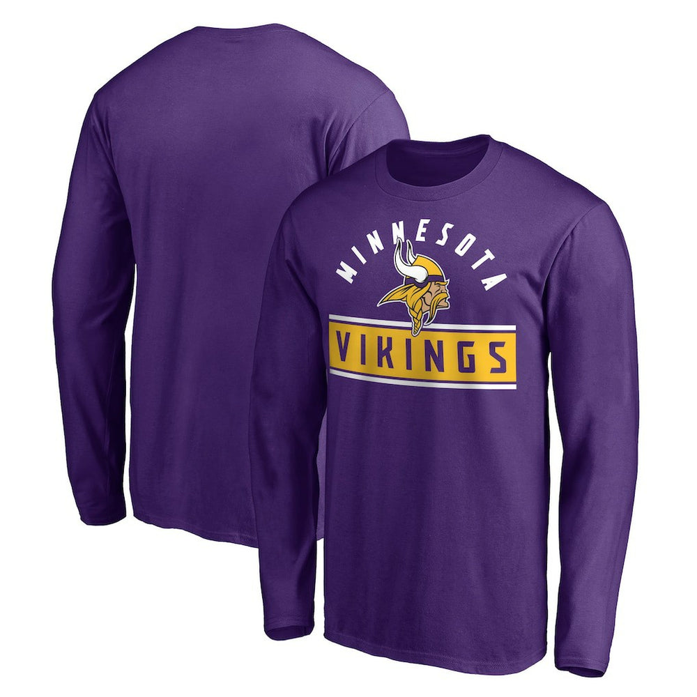 Team Arch Knockout Long Sleeve T-Shirt - Minnesota Vikings T-shirts