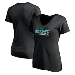 NHL San Jose Sharks Women's Mascot In Bounds V-Neck T-Shirt