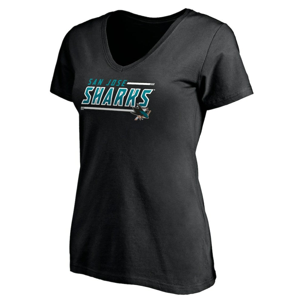 NHL San Jose Sharks Women's Mascot In Bounds V-Neck T-Shirt