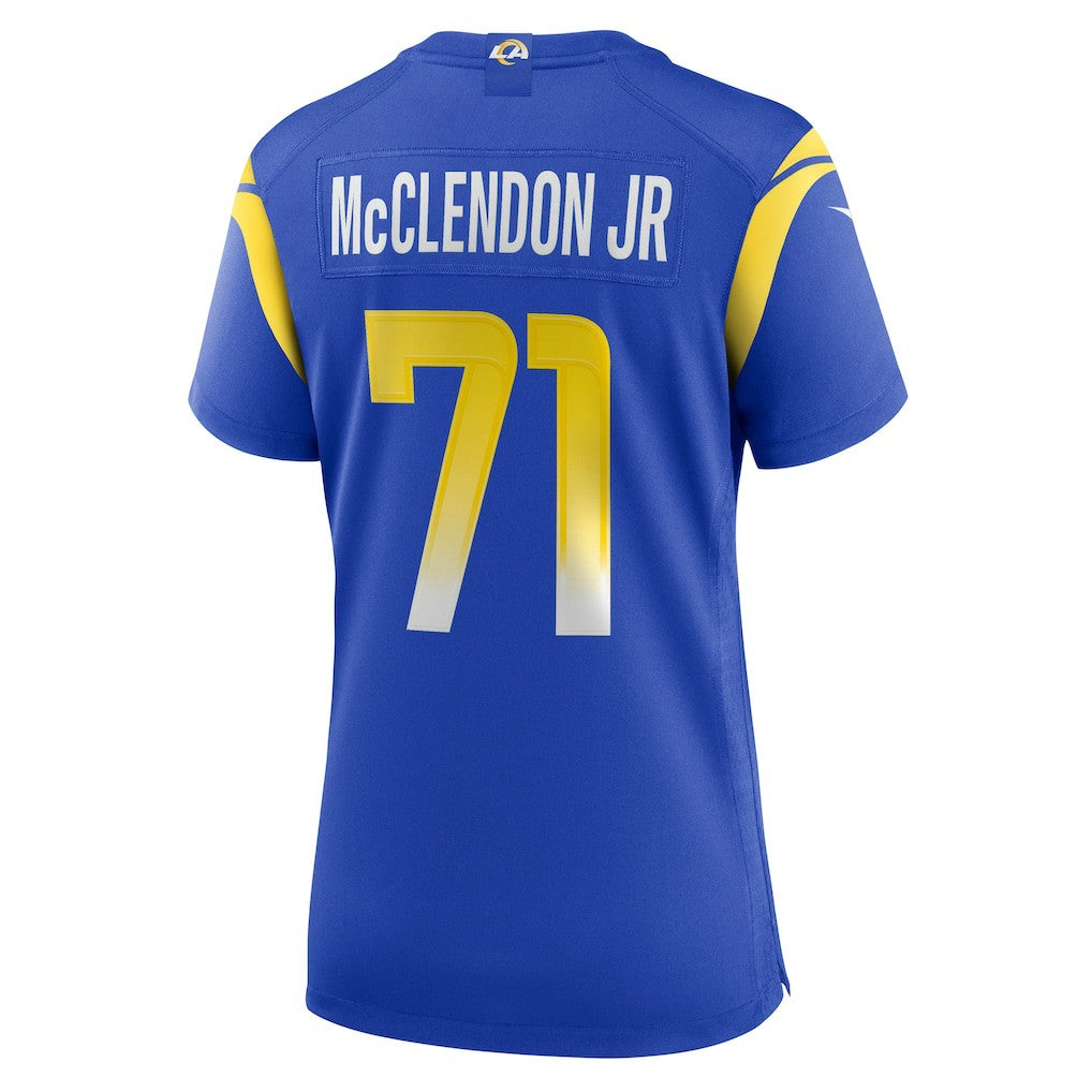 Warren McClendon Jr.  Women's Team Game Jersey - Los Angeles Rams Jerseys