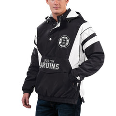 NHL Boston Bruins Starter x NHL Black Ice Home Team Half-Zip Pullover Hoodie