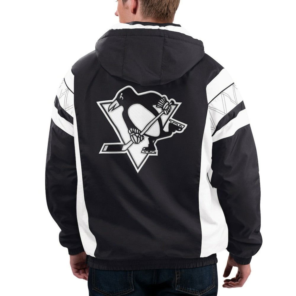 NHL Pittsburgh Penguins Starter x NHL Black Ice Home Team Half-Zip Pullover Hoodie