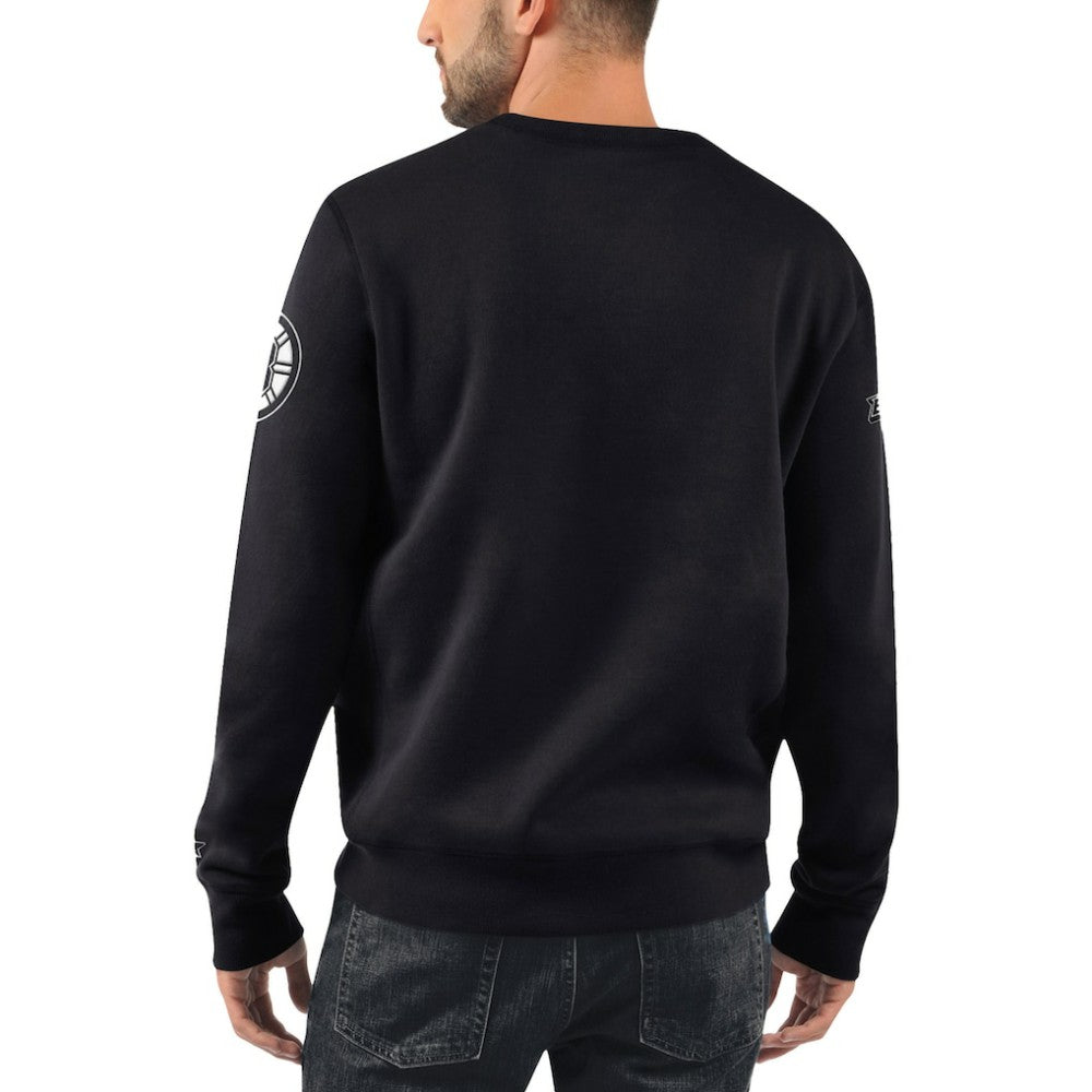 NHL Boston Bruins Starter x NHL Black Ice Cross Check Pullover Sweatshirt