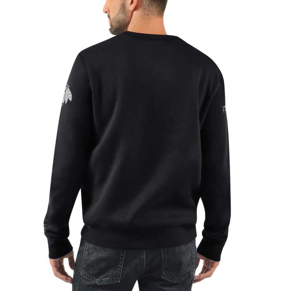 NHL Chicago Blackhawks Starter x NHL Black Ice Cross Check Pullover Sweatshirt