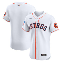 White Houston Astros Nike Home Elite Patch Jersey