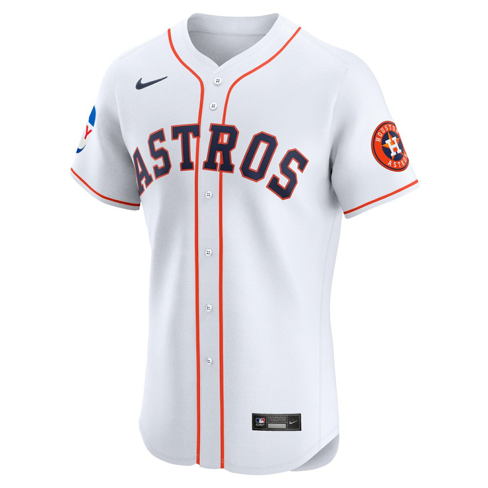 White Houston Astros Nike Home Elite Patch Jersey