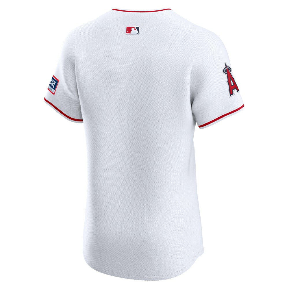 White Los Angeles Angels Nike Home Elite Patch Jersey