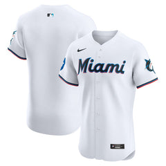 White Miami Marlins Nike Home Elite Patch Jersey