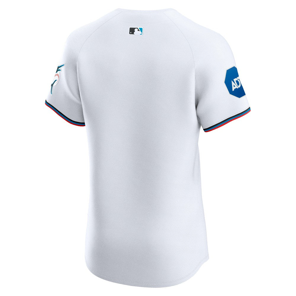 White Miami Marlins Nike Home Elite Patch Jersey