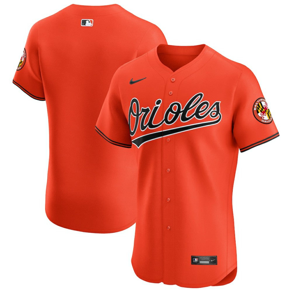Orange Baltimore Orioles Nike Alternate Vapor Premier Elite Patch Jersey