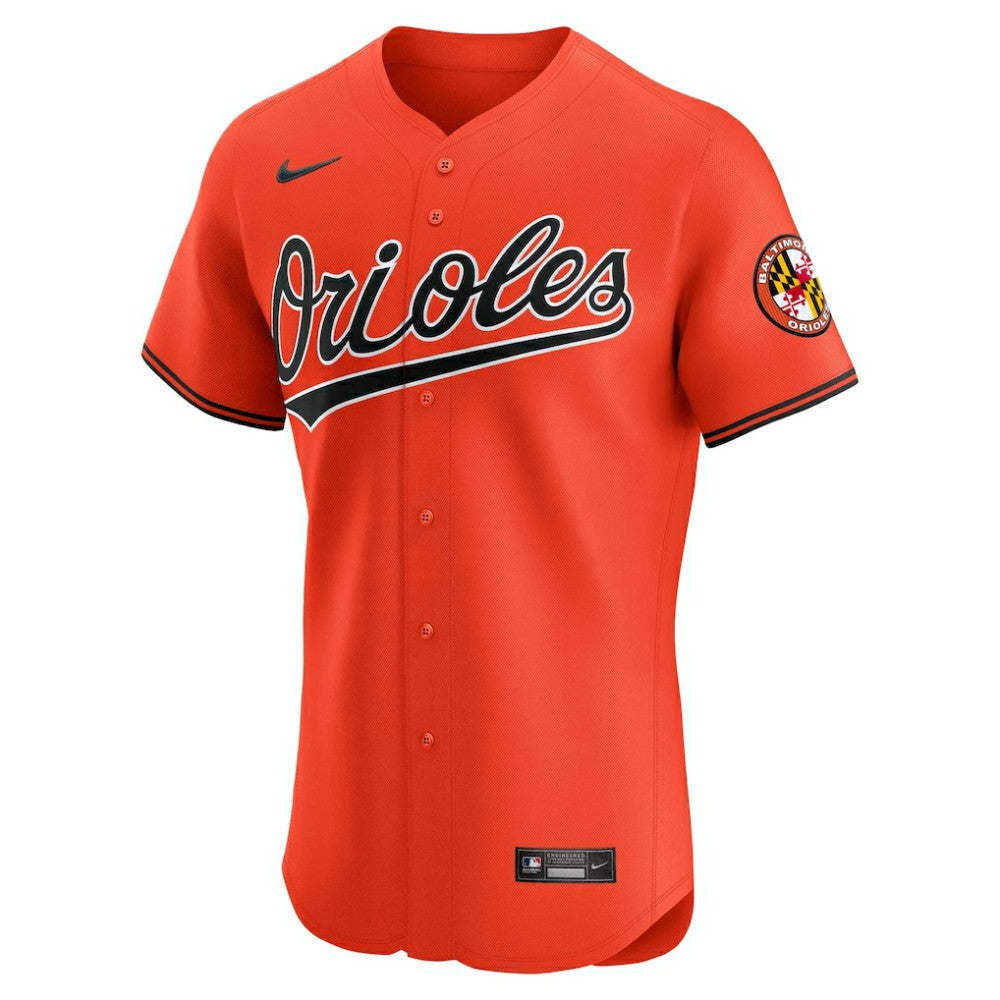 Orange Baltimore Orioles Nike Alternate Vapor Premier Elite Patch Jersey