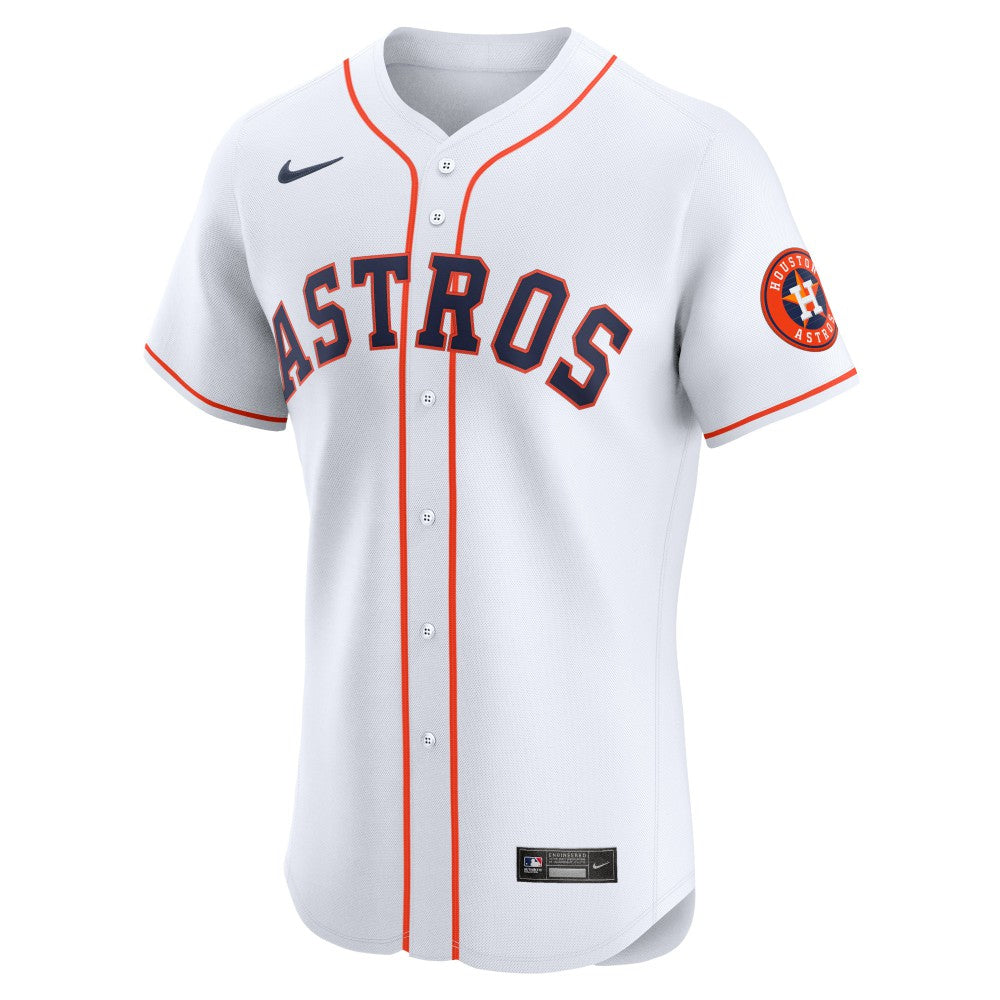 White Houston Astros Nike Home Vapor Premier Elite Patch Jersey