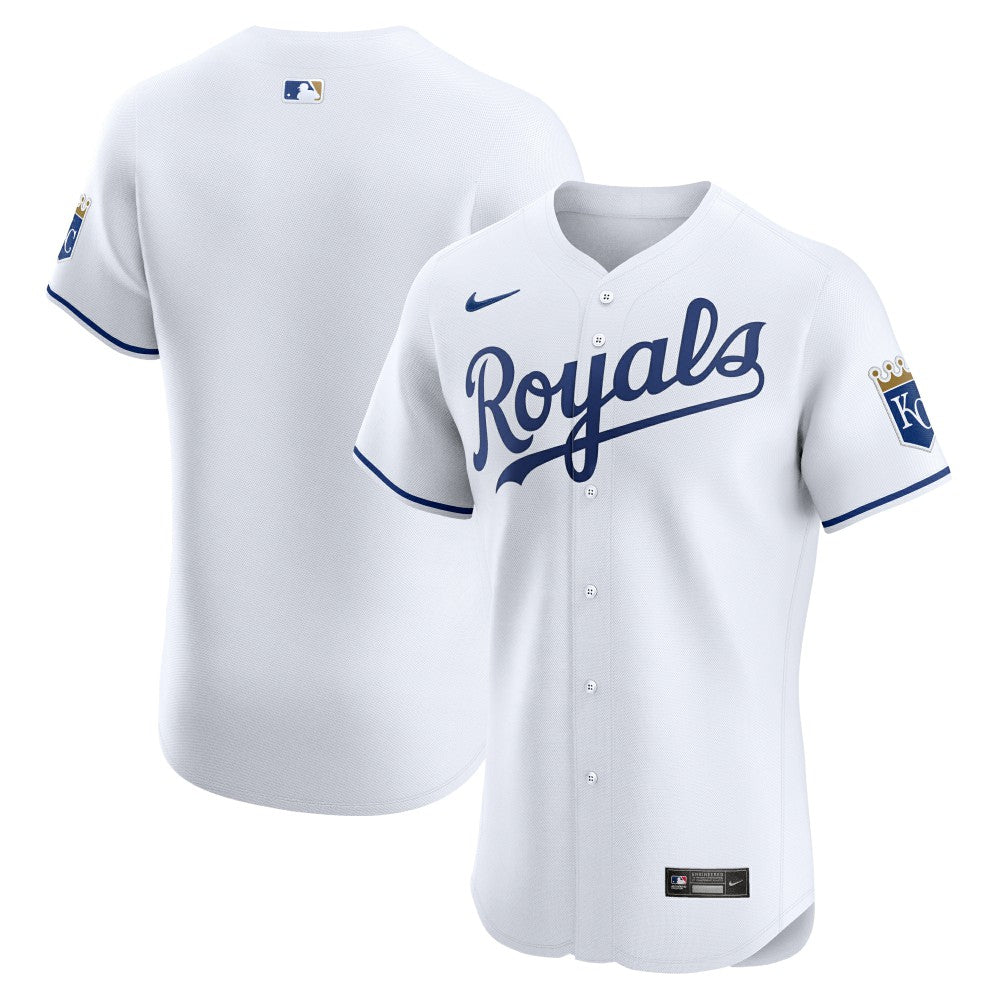White Kansas City Royals Nike Home Elite Jersey
