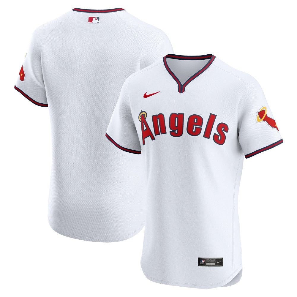 White Los Angeles Angels Nike Alternate Vapor Premier Elite Patch Jersey