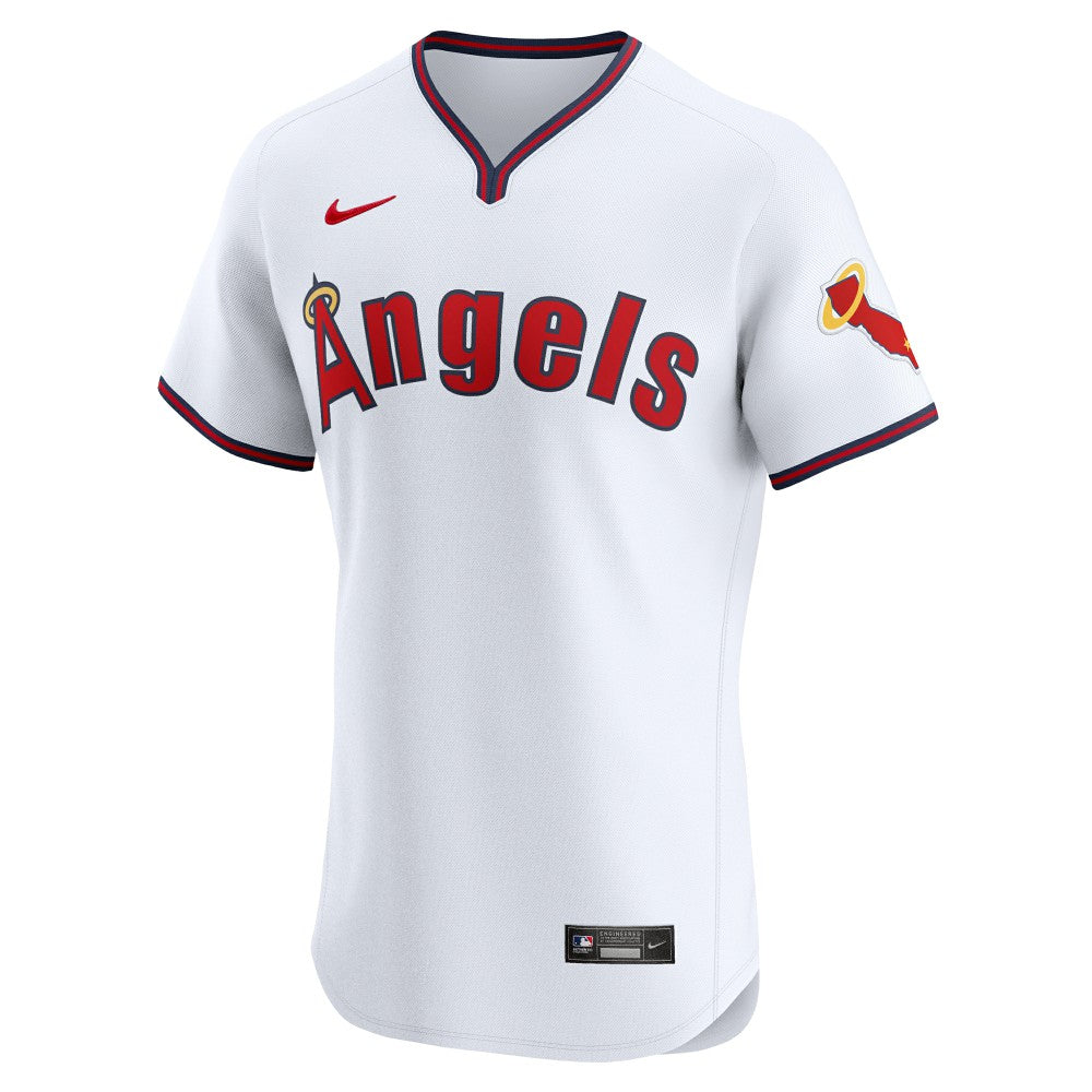 White Los Angeles Angels Nike Alternate Vapor Premier Elite Patch Jersey