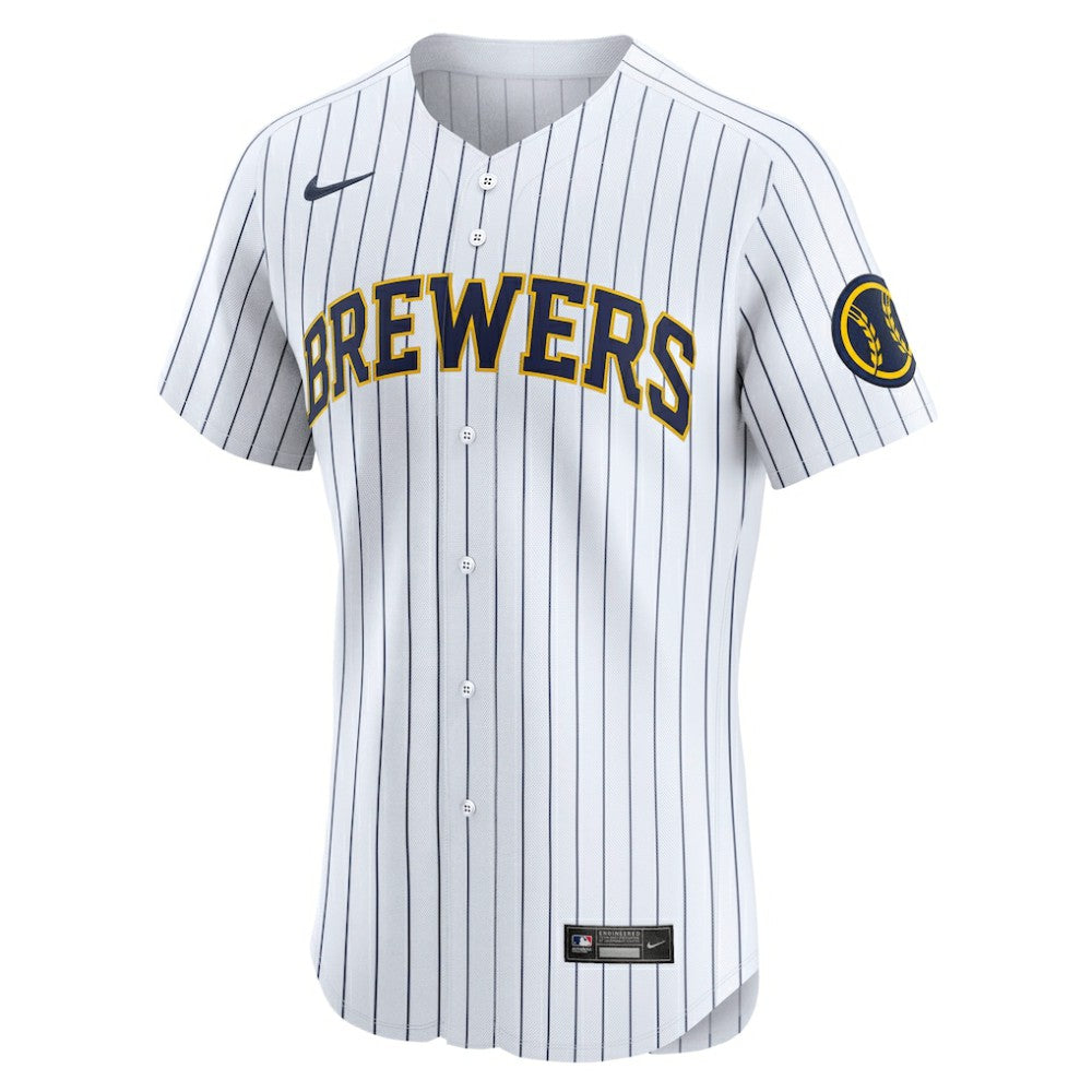 White Milwaukee Brewers Nike Alternate Vapor Premier Elite Patch Jersey