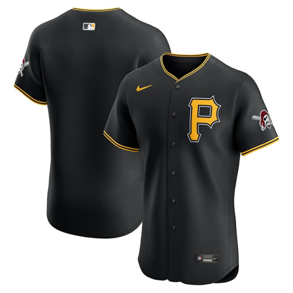 Black Pittsburgh Pirates Nike Alternate Vapor Premier Elite Patch Jersey