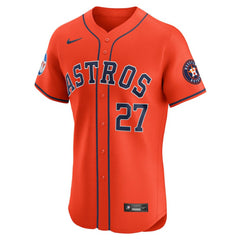 Orange Jose Altuve Houston Astros Nike Alternate Elite Sponsor Patch Player Jersey
