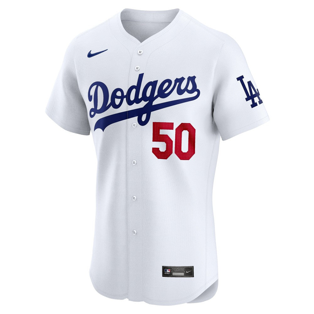 White Mookie Betts Los Angeles Dodgers Nike Home Elite Jersey