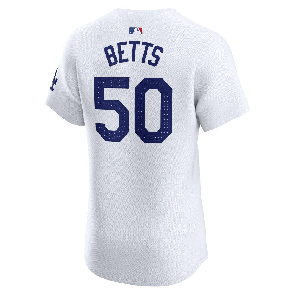 White Mookie Betts Los Angeles Dodgers Nike Home Elite Jersey