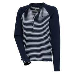 Antigua Women's Maverick Waffle Henley Long Sleeve T-Shirt - Dallas Cowboys T-shirts