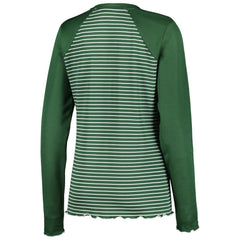 Antigua Women's Maverick Waffle Henley Long Sleeve T-Shirt - Green Bay Packers T-shirts