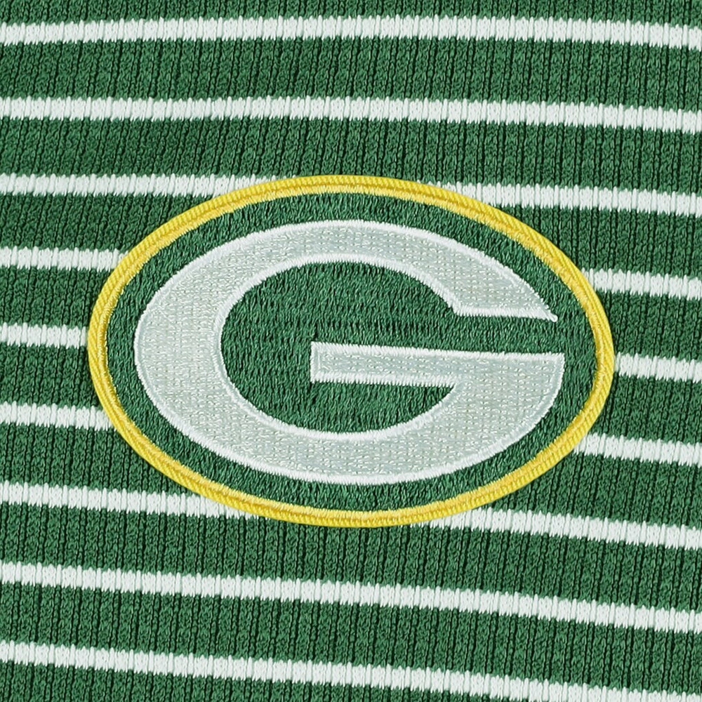 Antigua Women's Maverick Waffle Henley Long Sleeve T-Shirt - Green Bay Packers T-shirts