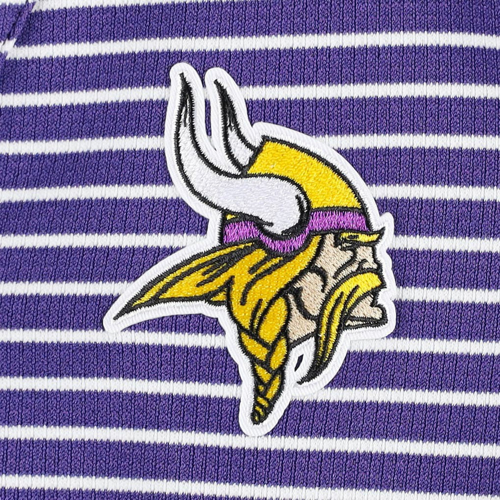 Antigua Women's Maverick Waffle Henley Long Sleeve T-Shirt - Minnesota Vikings T-shirts