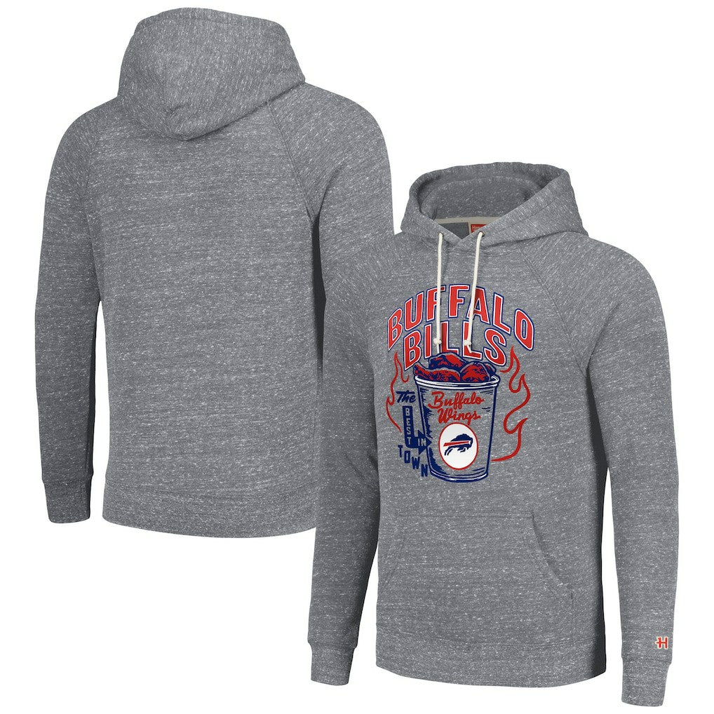 Homage Unisex NFL x Guy Fieri’s Flavortown Tri-Blend Pullover Hoodie - Buffalo Bills Hoodies
