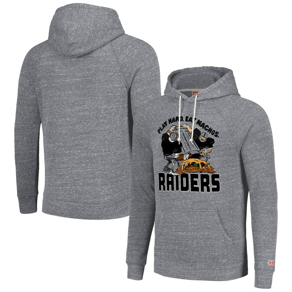 Homage Unisex NFL x Guy Fieri’s Flavortown Tri-Blend Pullover Hoodie - Las Vegas Raiders Hoodies