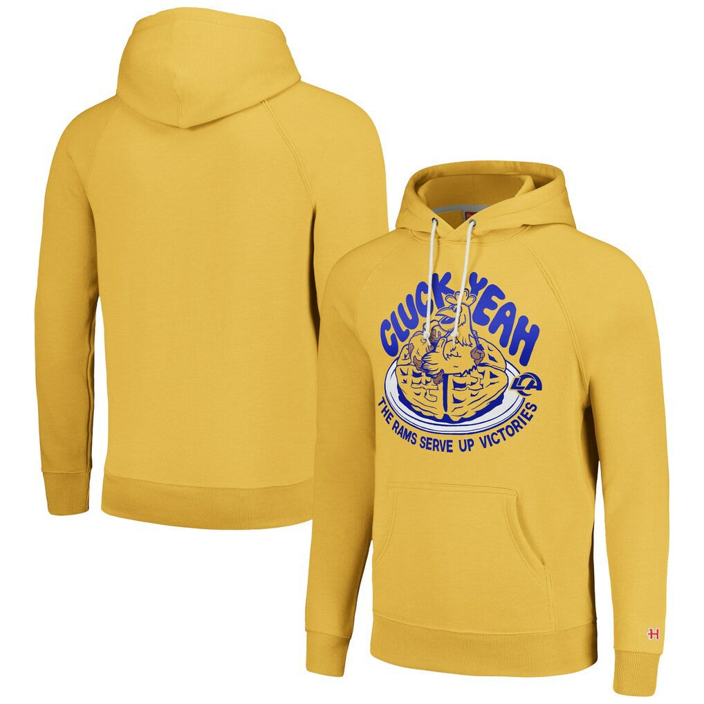 Homage Unisex NFL x Guy Fieri’s Flavortown Tri-Blend Pullover Hoodie - Los Angeles Rams Hoodies
