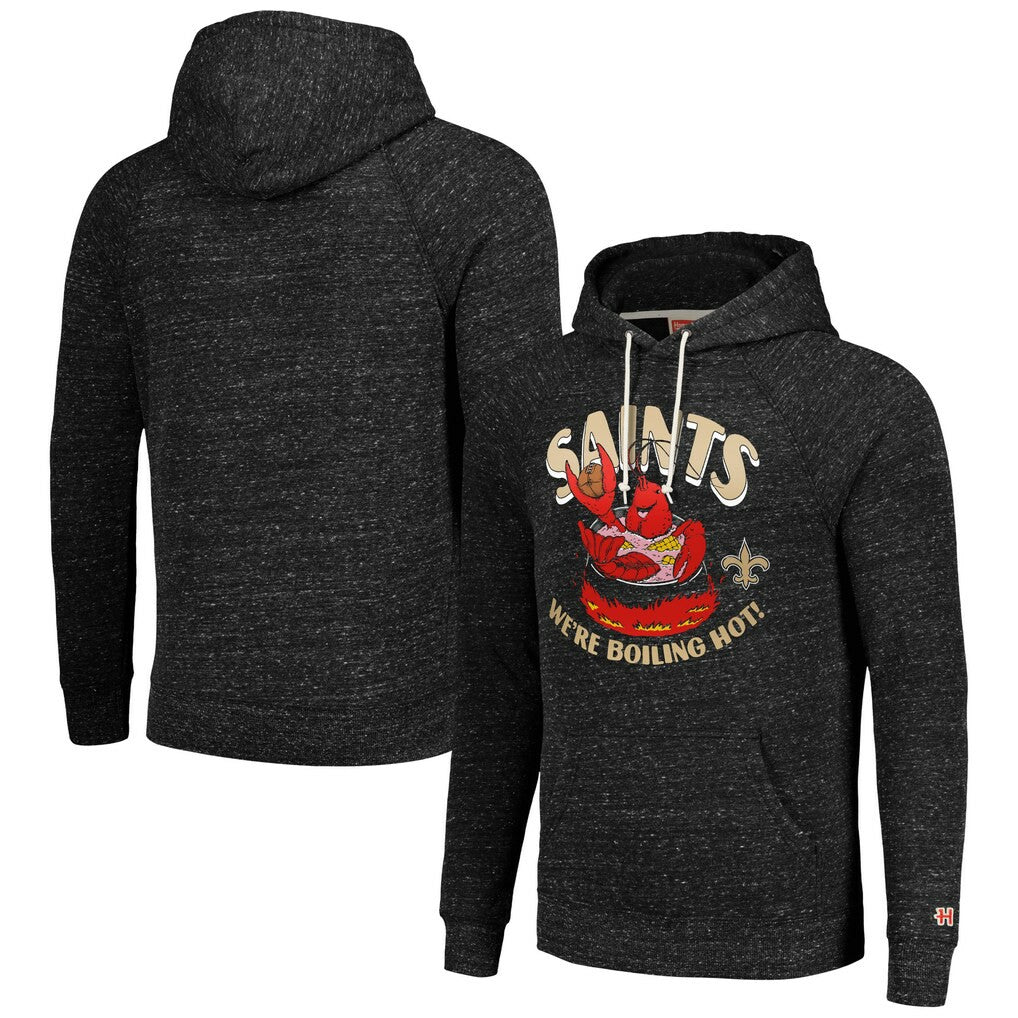 Homage Unisex NFL x Guy Fieri’s Flavortown Tri-Blend Pullover Hoodie - New Orleans Saints Hoodies