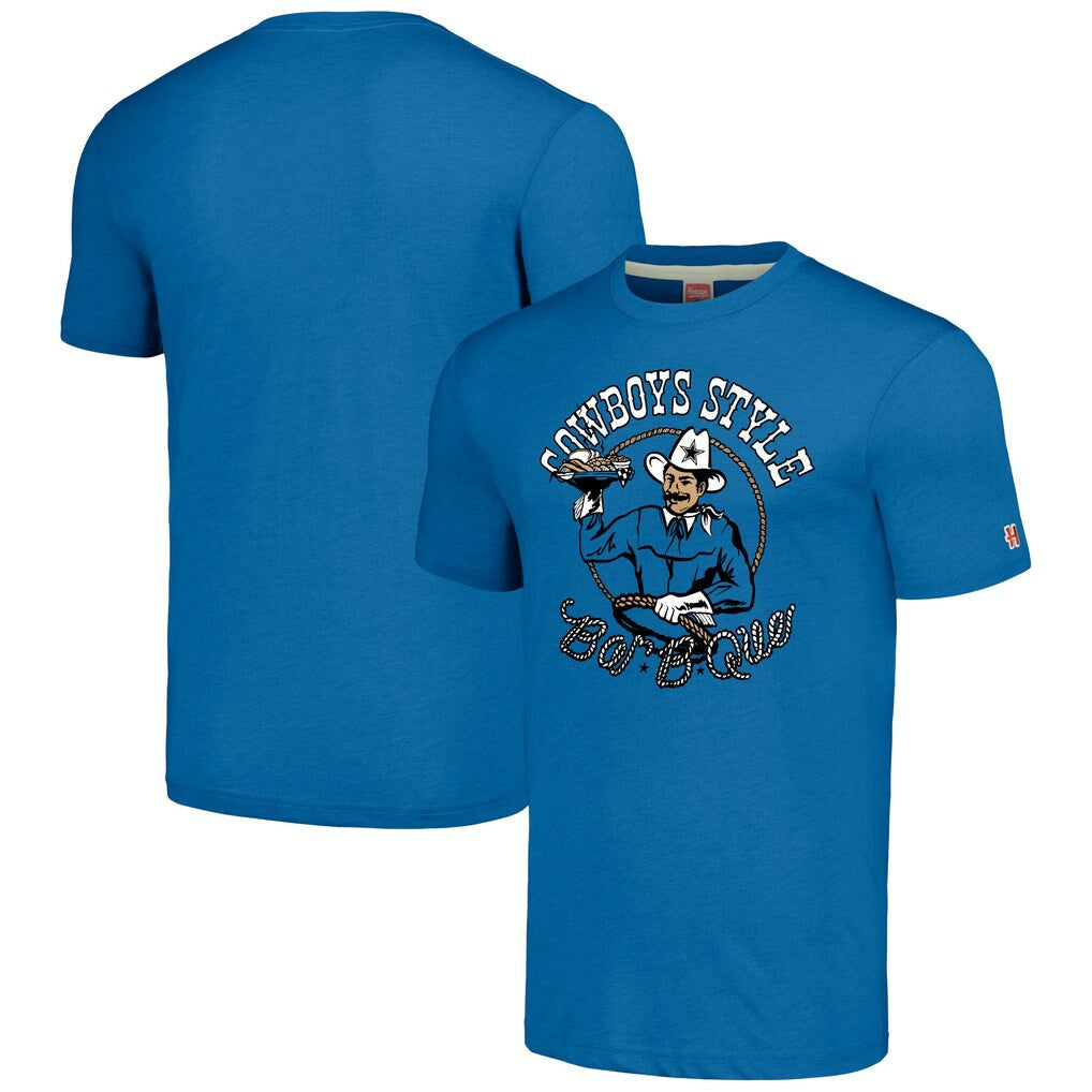 Homage Unisex NFL x Guy Fieri’s Flavortown Tri-Blend T-Shirt - Dallas Cowboys T-shirts