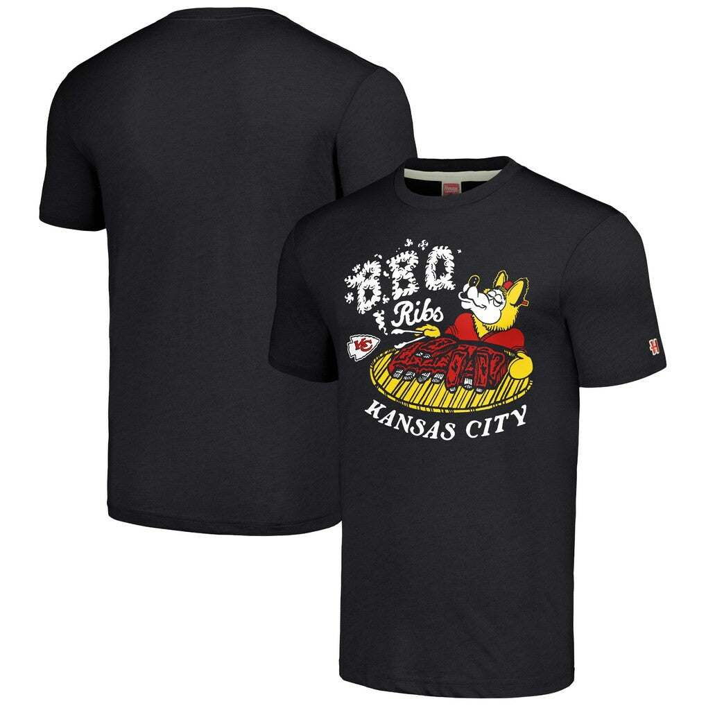 Homage Unisex NFL x Guy Fieri’s Flavortown Tri-Blend T-Shirt - Kansas City Chiefs T-shirts