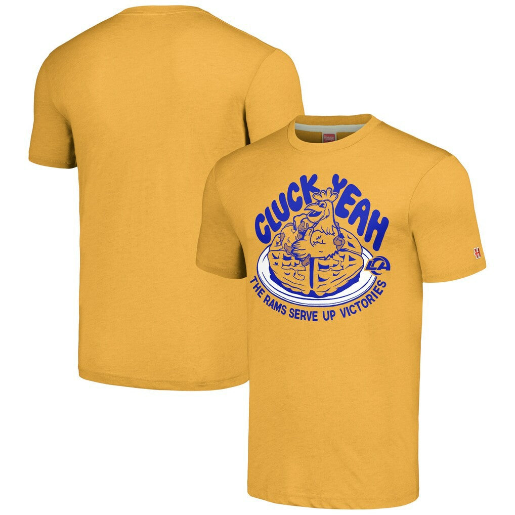 Homage Unisex NFL x Guy Fieri’s Flavortown Tri-Blend T-Shirt - Los Angeles Rams T-shirts