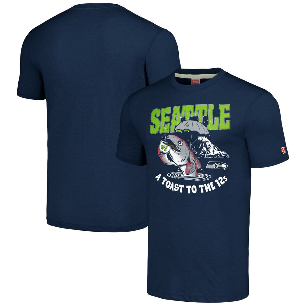 Homage Unisex NFL x Guy Fieri’s Flavortown Tri-Blend T-Shirt - Seattle Seahawks T-shirts