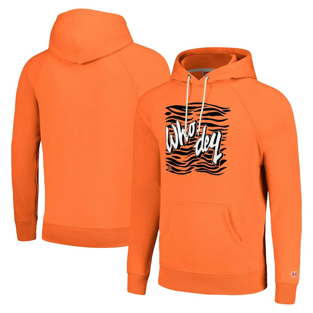 Homage Unisex Hyperlocal Raglan Pullover Hoodie - Cincinnati Bengals Hoodies