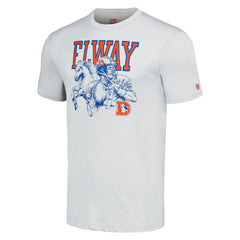 John Elway  Homage Unisex Unisex Caricature Retired Player Tri-Blend T-Shirt - Denver Broncos T-shirts